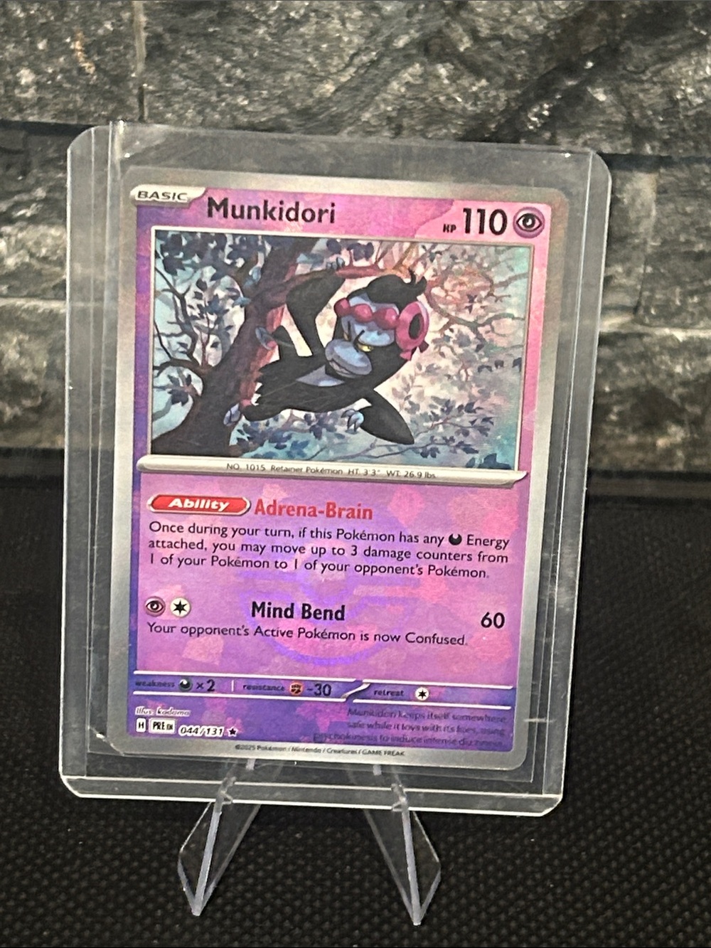 Pokemon Munkidori Pokeball Holo 044/131 from Prismatic Evolution Set M/NM
